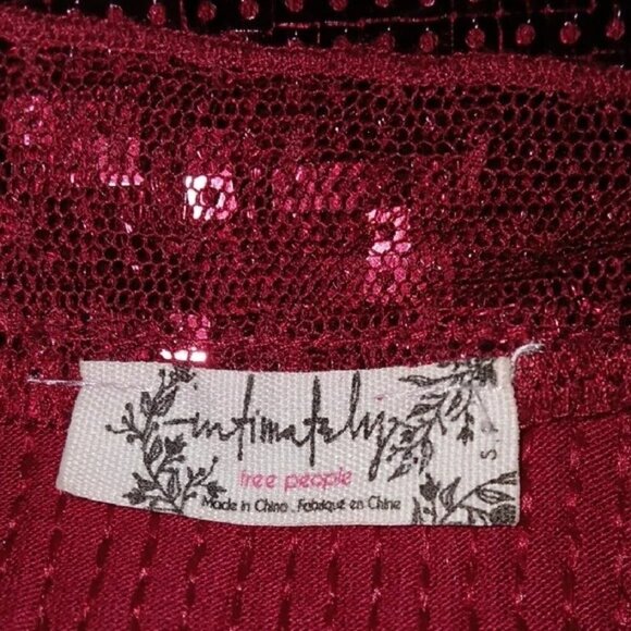 Free People Sassy Red Sequin Cami Tank Top - Picture 5 of 7